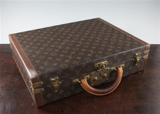 A Louis Vuitton leather briefcase, 17.5in.